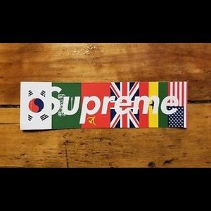Supreme flag box logo sticker